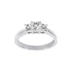 Lumastar 3/4 Ct. T.w. Diamond 14k White Gold Princess-cut 3-stone Ring