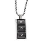 Edward Mirell Black Ti&trade; Mens Genuine Black Spinel Pendant Necklace