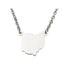 Personalized Sterling Silver Ohio Pendant Necklace