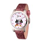 Disney Mickey Mouse Womens Black Strap Watch-wds000345