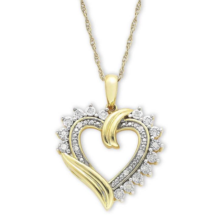 1/10 T.w. Diamond Heart Pendant Necklace