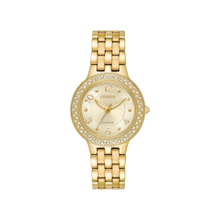Citizen Womens Gold Tone Strap Watch-fe2082-51p
