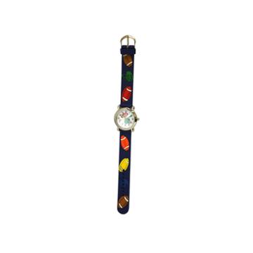 Olivia Pratt Football Unisex Blue Strap Watch-17179