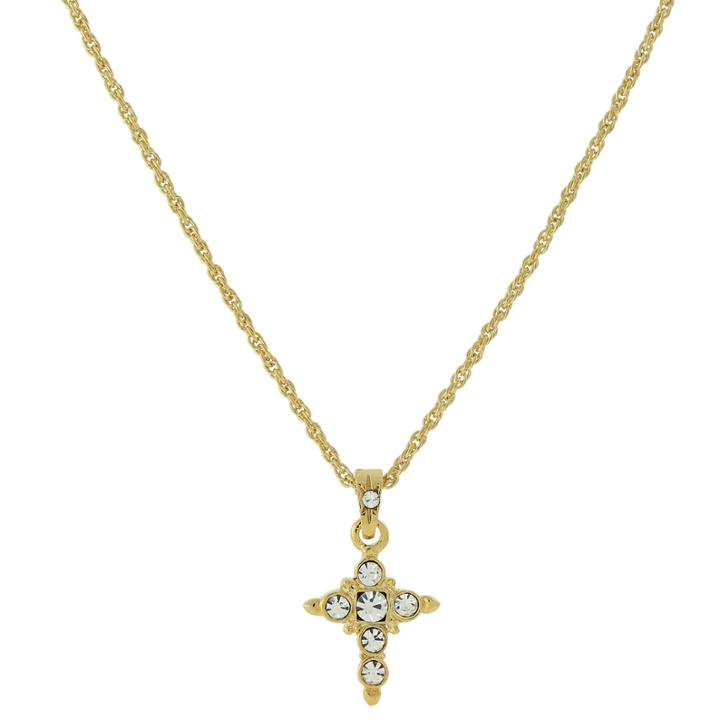 Symbols Of Faith Religious Jewelry Womens Crystal Pendant Necklace