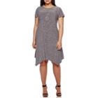 Alyx Cap-sleeve Necklace Fit-and-flare Dress - Plus