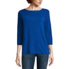 Liz Claiborne Tunic Eyelet Knit Top