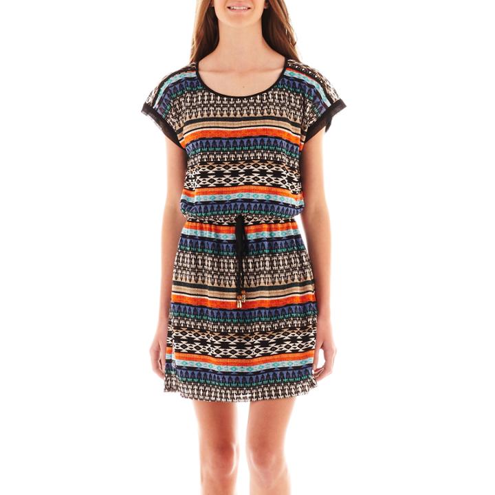 By & By Short Sleeve Shift Dress-juniors