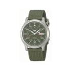 Seiko Mens Green Strap Watch-snk805