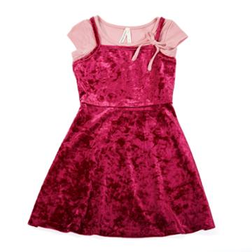 Love At First Sight Velvet With Tee Fit & Flare Dress