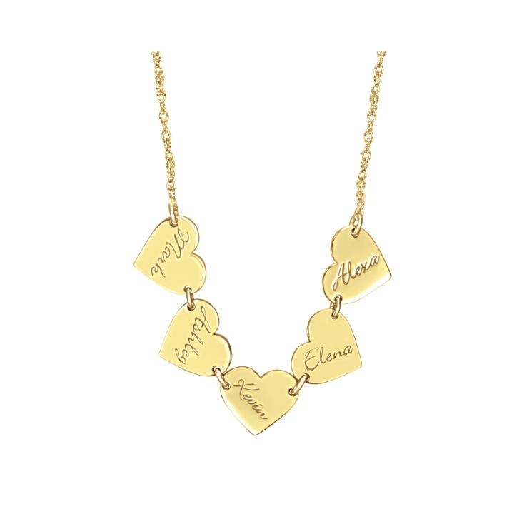 Personalized Heart Family Necklace