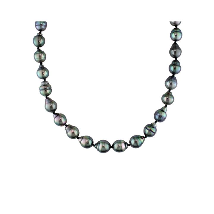 8-9.5mm Genuine Black Tahitian Pearl Necklace