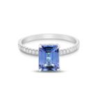 Womens 1 3/4 Ct. T.w. Blue Tanzanite 14k Gold Cocktail Ring