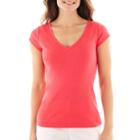 Liz Claiborne Short-sleeve V-neck Tee - Tall