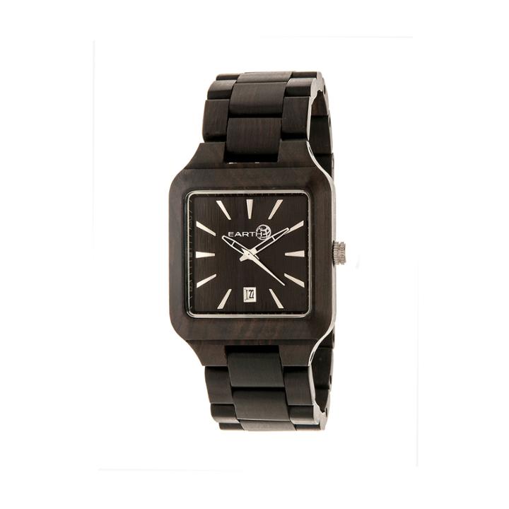 Earth Wood Arapaho Dark Brown Bracelet Watch With Date Ethew3602