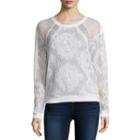 I Jeans By Buffalo Long Sleeve Round Neck T-shirt-womens