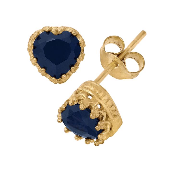 Lab Created Blue Sapphire 14k Gold Over Silver Earrings