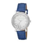 Laura Ashley Ladies Blue Floral Stone Bezel Watch La31013bl