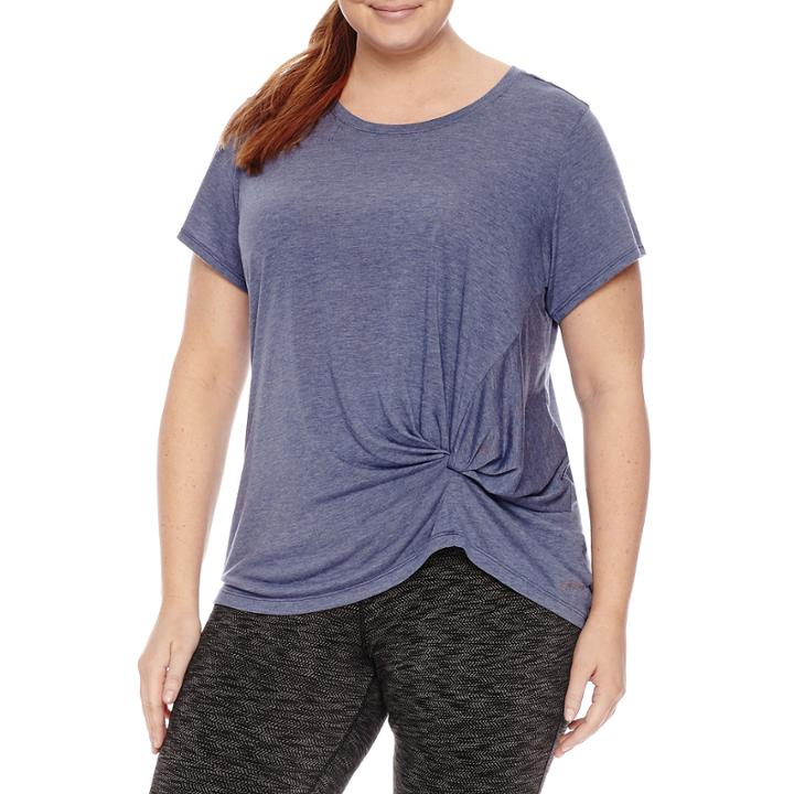 Spalding Short Sleeve Crew Neck T-shirt-womens Plus