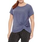 Spalding Short Sleeve Crew Neck T-shirt-womens Plus