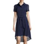 Liz Claiborne Short-sleeve High-low Burnout Shirtdress