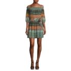 Byer California 3/4 Sleeve Peasant Dress-juniors