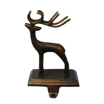 Kurt Adler 10 Antique Copper Reindeer Stocking Hanger