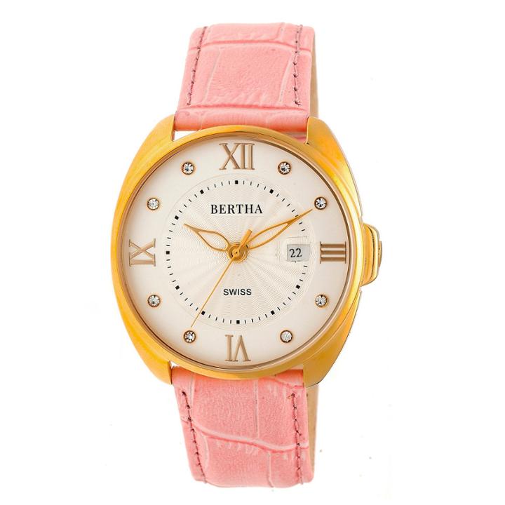 Bertha Womens Pink Strap Watch-bthbr6305