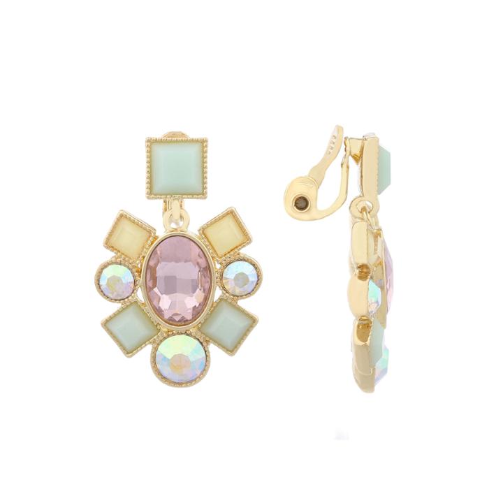 Monet Jewelry Multi Color Clip On Earrings