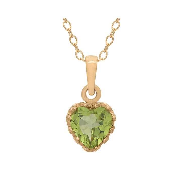 Genuine Peridot 14k Gold Over Silver Pendant
