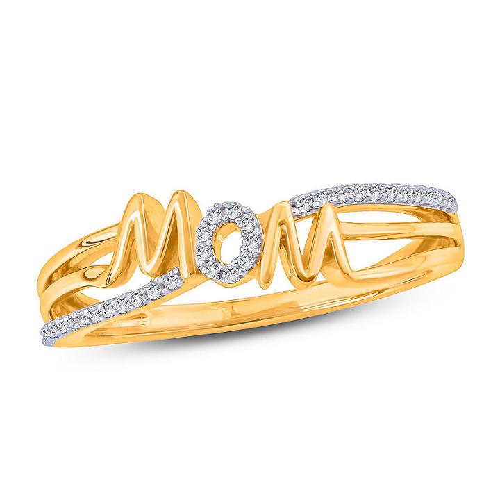 Womens 1/10 Ct. T.w. Diamond White 10k Gold Cocktail Ring