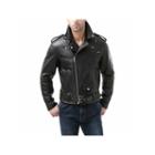Classic Cowhide Leather Leather Motorcycle Jacket Tall