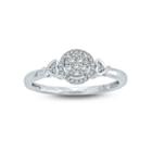 Womens 1/6 Ct. T.w. Genuine Round White Diamond Sterling Silver Promise Ring