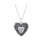 Inspired Moments&trade; Sterling Silver Heart Locket Pendant Necklace