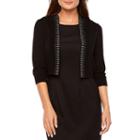 Ronni Nicole 3/4 Sleeve Rhinestone Trim Shrug