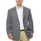 Stafford Yearround Grey Navy Houndstooth Sport Coat-big And Tall