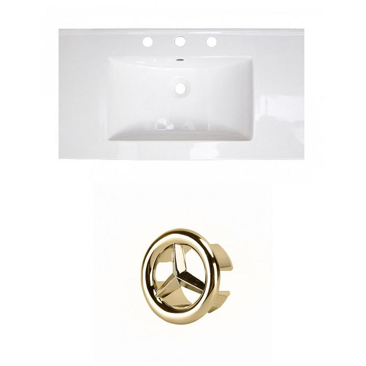 36.75-in. W 3h8-in. Ceramic Top Set In White Color