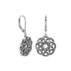 Sterling Silver Celtic Wreath Drop Earrings