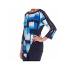 Alfred Dunner High Roller 3/4 Sleeve Crew Neck T-shirt-womens