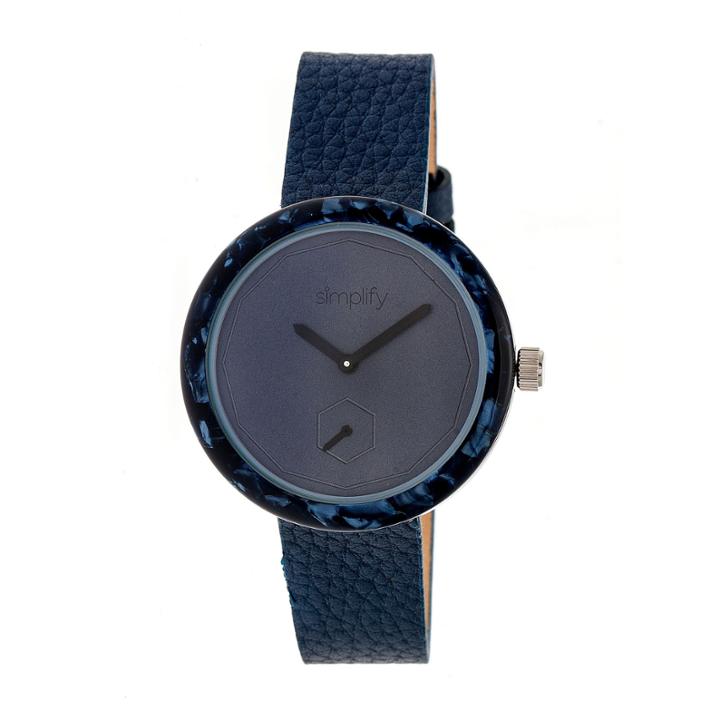 Simplify The 3700 Unisex Blue Strap Watch-sim3705