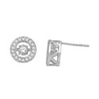 Love In Motion&trade; 1/3 Ct. T.w. Diamond 10k White Gold Round Earrings