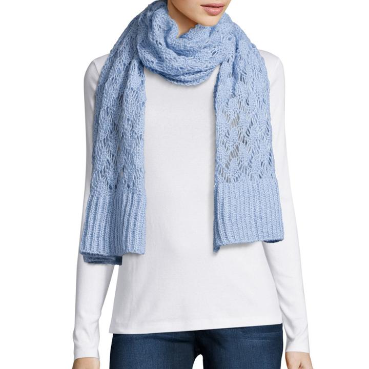 Liz Claiborne Scallop Pointelle Scarf