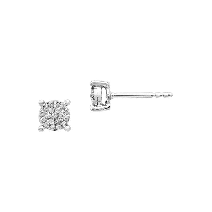 1/7 Ct. T.w. Round White Diamond 14k Gold Stud Earrings