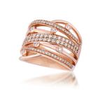 Grand Sample Sale By Le Vian Strawberry N' Vanilla Gladiator Weave Vanilla Diamonds Ring In 14k Strawberry Gold