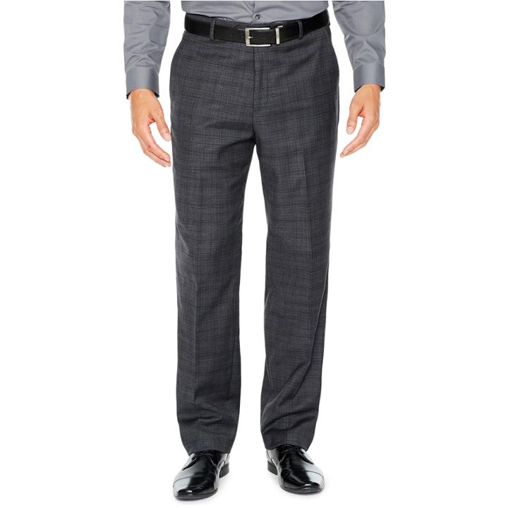 Stafford Plaid Classic Fit Suit Pants
