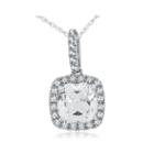 Lab-created White Sapphire Sterling-silver Pendant Necklace