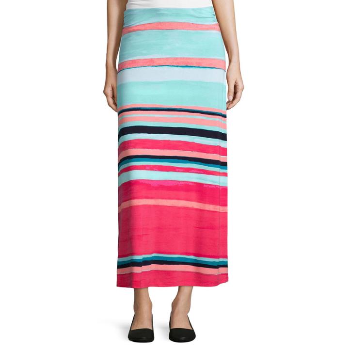 Liz Claiborne Striped Maxi Skirt - Tall