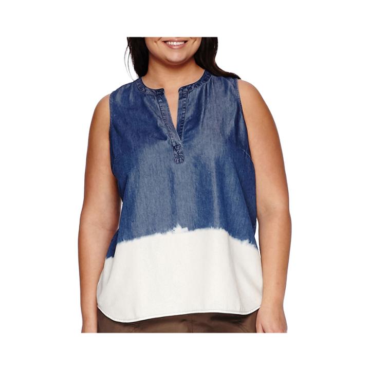 A.n.a Back Placket Detail Tank Top - Plus