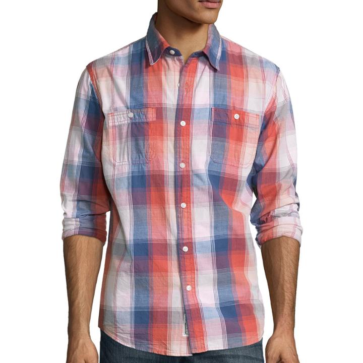 Lee Long-sleeve Textured Button-front Shirt