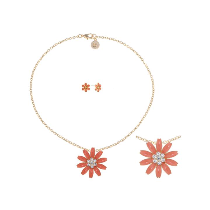 Liz Claiborne Womens 2-pc. Orange Jewelry Set