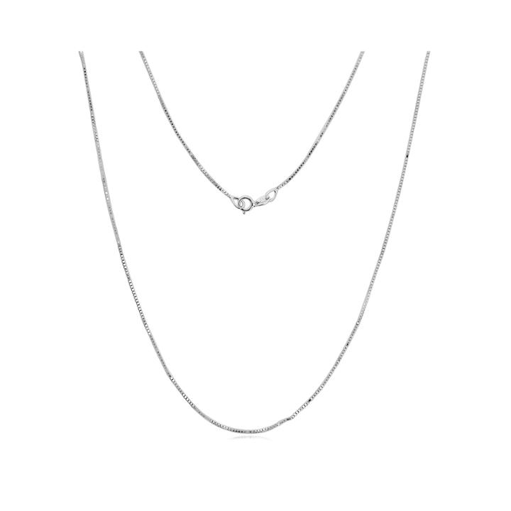 Made In Italy 14k White Gold .75mm 16-24 Box Chain